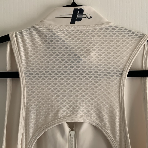 Prince Pickleball Women’s Zip-Front Pleated Dress - Cream - Picture 7 of 9